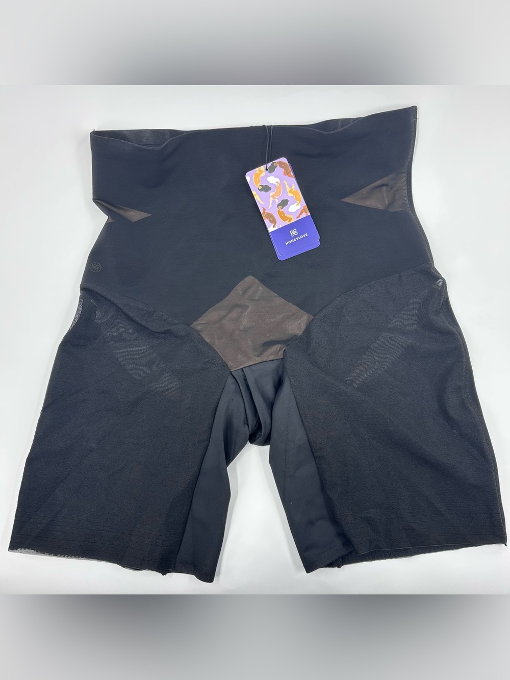 NWT Honeylove Black High-Waist Shaping Black Short Shapewear XL